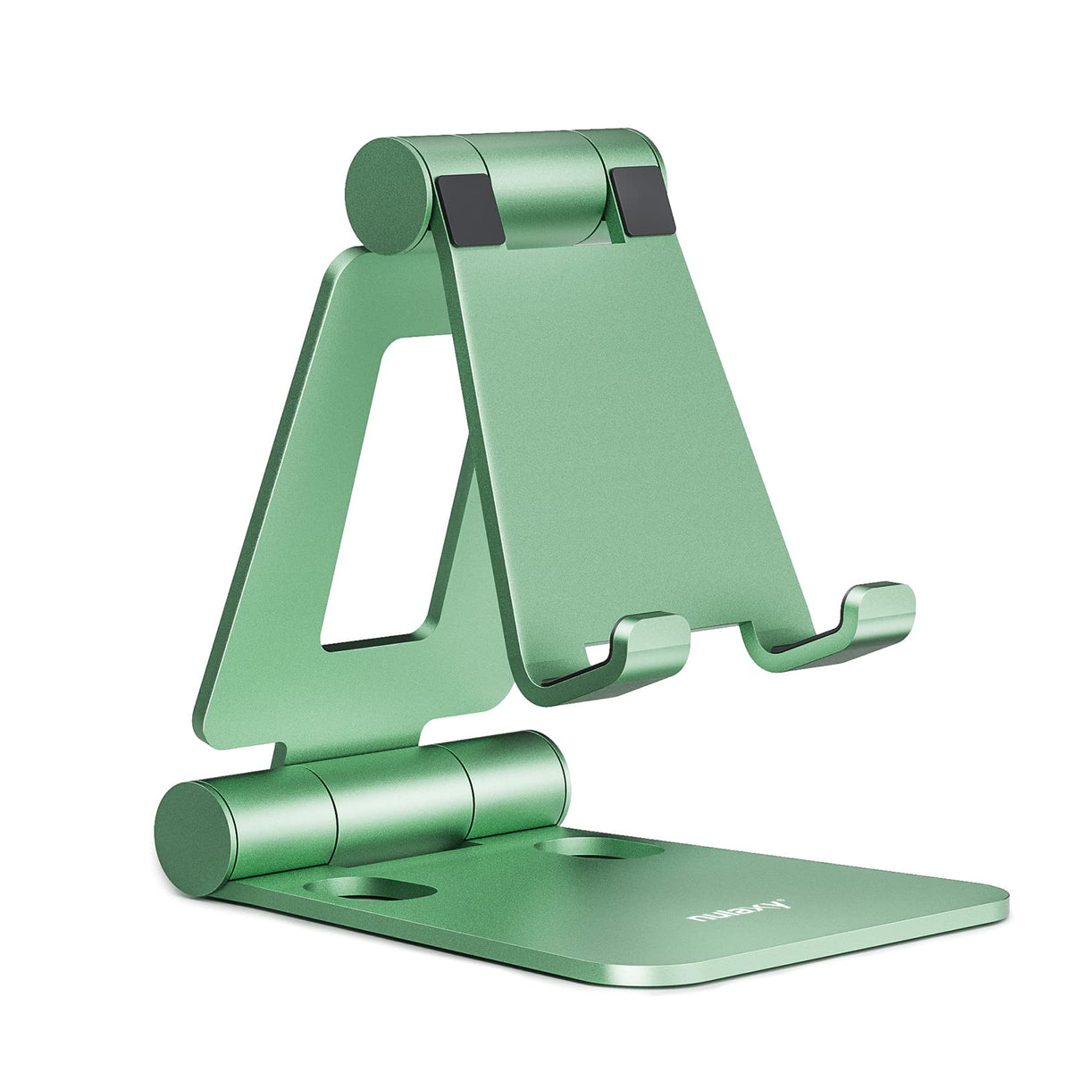 Nulaxy Full Aluminum Dual Folding Cell Phone Stand for Desk, Silver