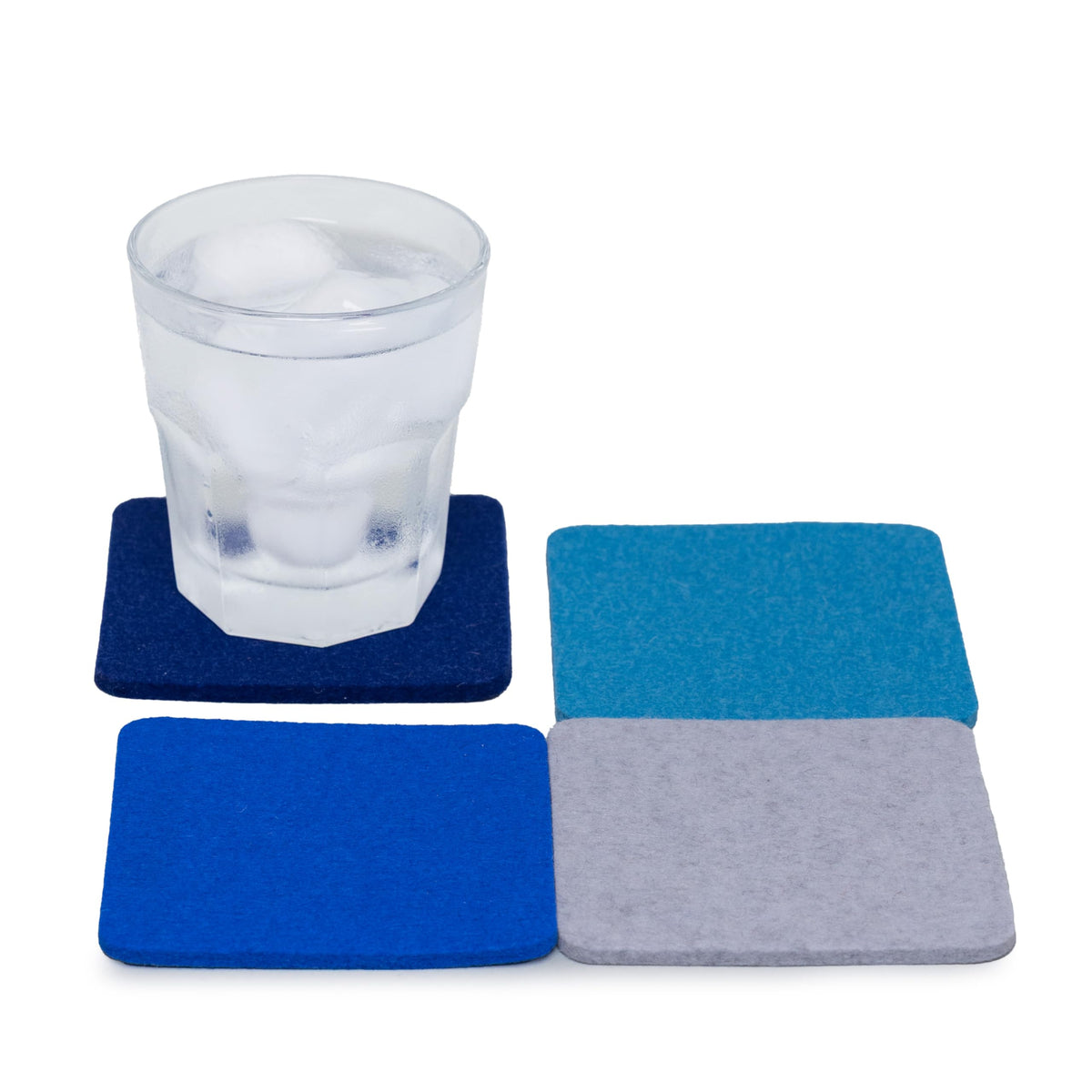 Graf Lantz - Bierfilzl Merino Wool Round Coasters Set of 4 - Charcoal (4" Circles) - Absorbs 30% of Weight - German Wool - Heat Resistant, Sustainable, & Reusable - Home Decor & Coffee Table Decor