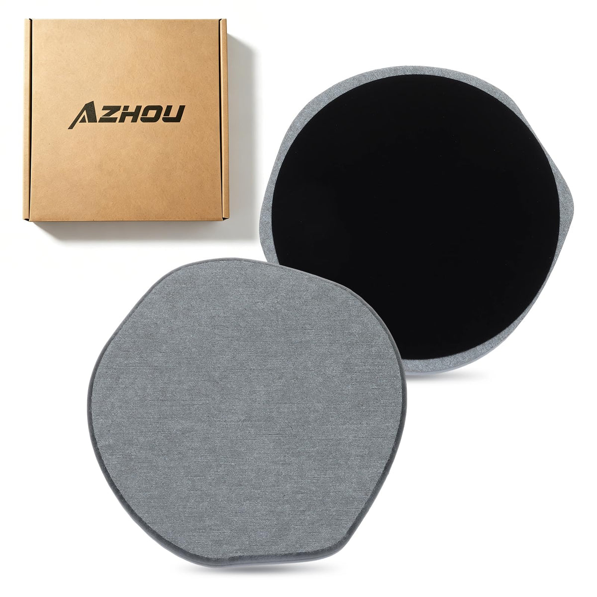 Azhou 2Pcs Absorbent Diatomaceous Earth Coasters Set with Velvet Bottom