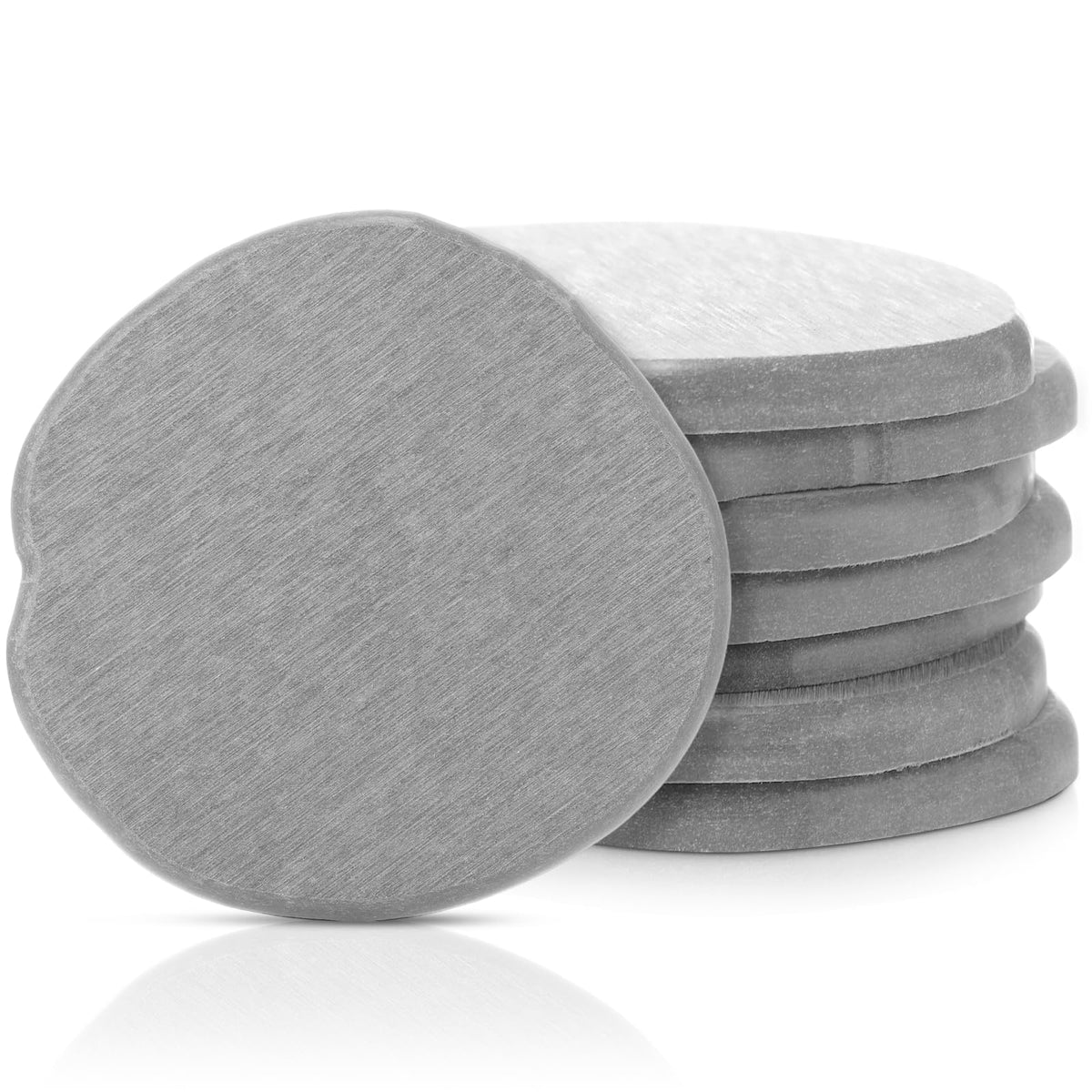 Diatomaceous Earth Coasters Set of 4,Cool Absorbent Quick-Dry Drink Coasters for Desks, Cute Modern Stone Design with Stylish White Aesthetic (4, White)