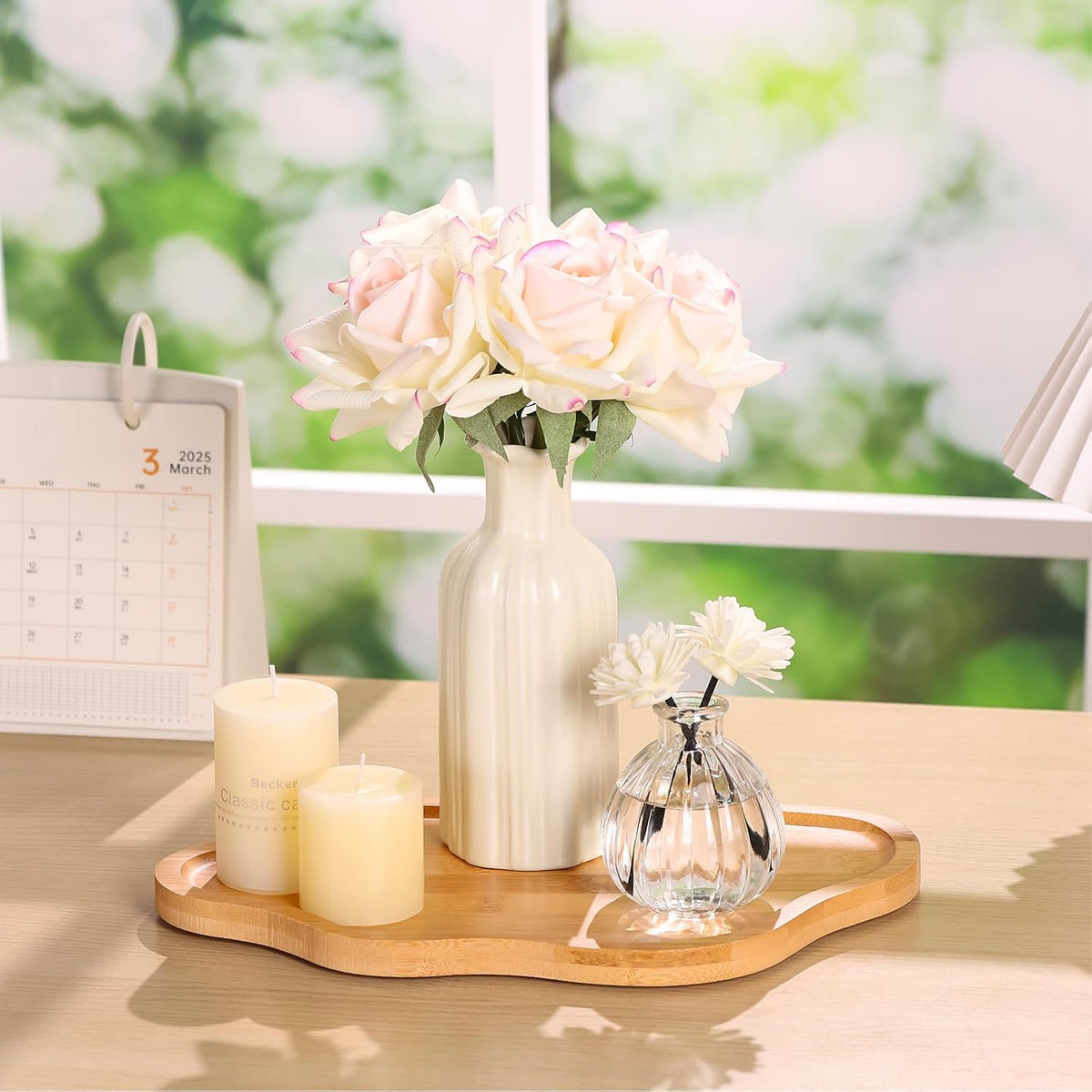 Wood Decorative Serving Tray for Candles Perfume, Cloud Jewelry Tray Trinket Dish, Wooden Trays for Coffee Table Home Decor