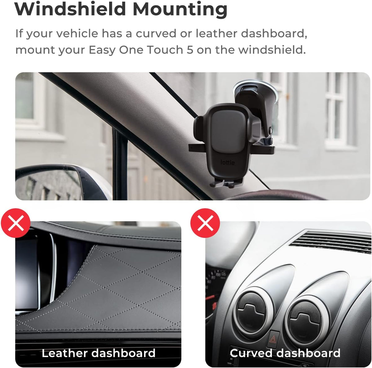 iOttie Easy One Touch Signature Dash/Windshield Smartphone Mount iPhone 18