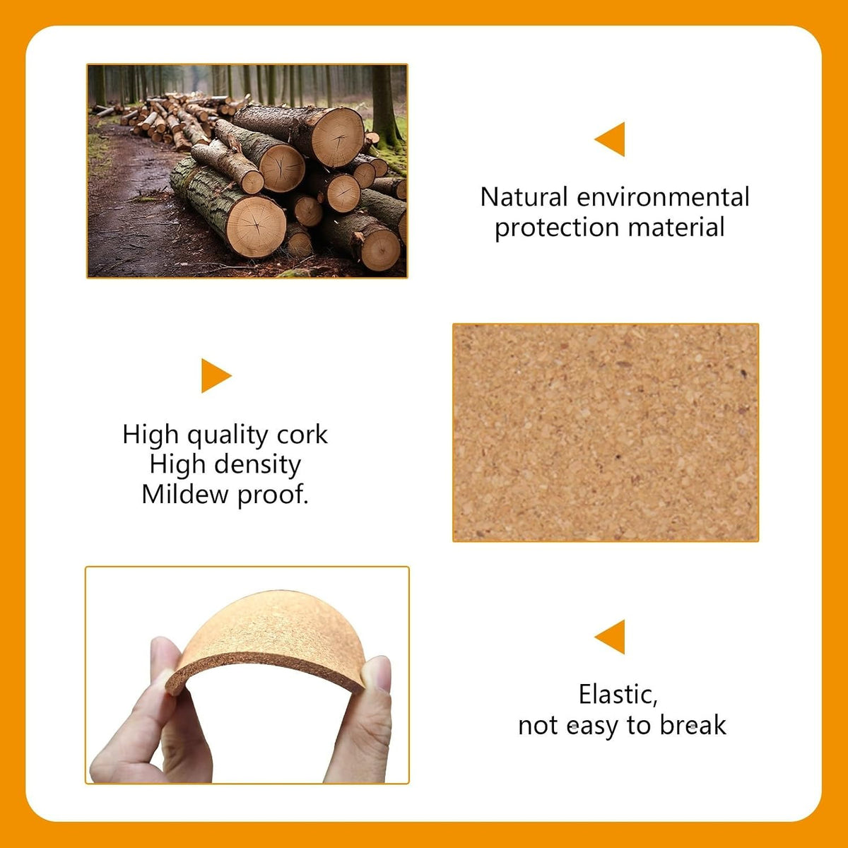 50 pcs Cork Coasters for Drinks, Bulk Blank Coasters DIY Crafts, Non-Slip, Heat-Resistant, Absorbent and Reusable Coffee Coaster for Home Tabletop Decoration
