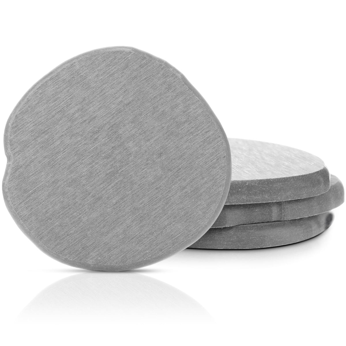 Diatomaceous Earth Coasters Set of 4,Cool Absorbent Quick-Dry Drink Coasters for Desks, Cute Modern Stone Design with Stylish White Aesthetic (4, White)