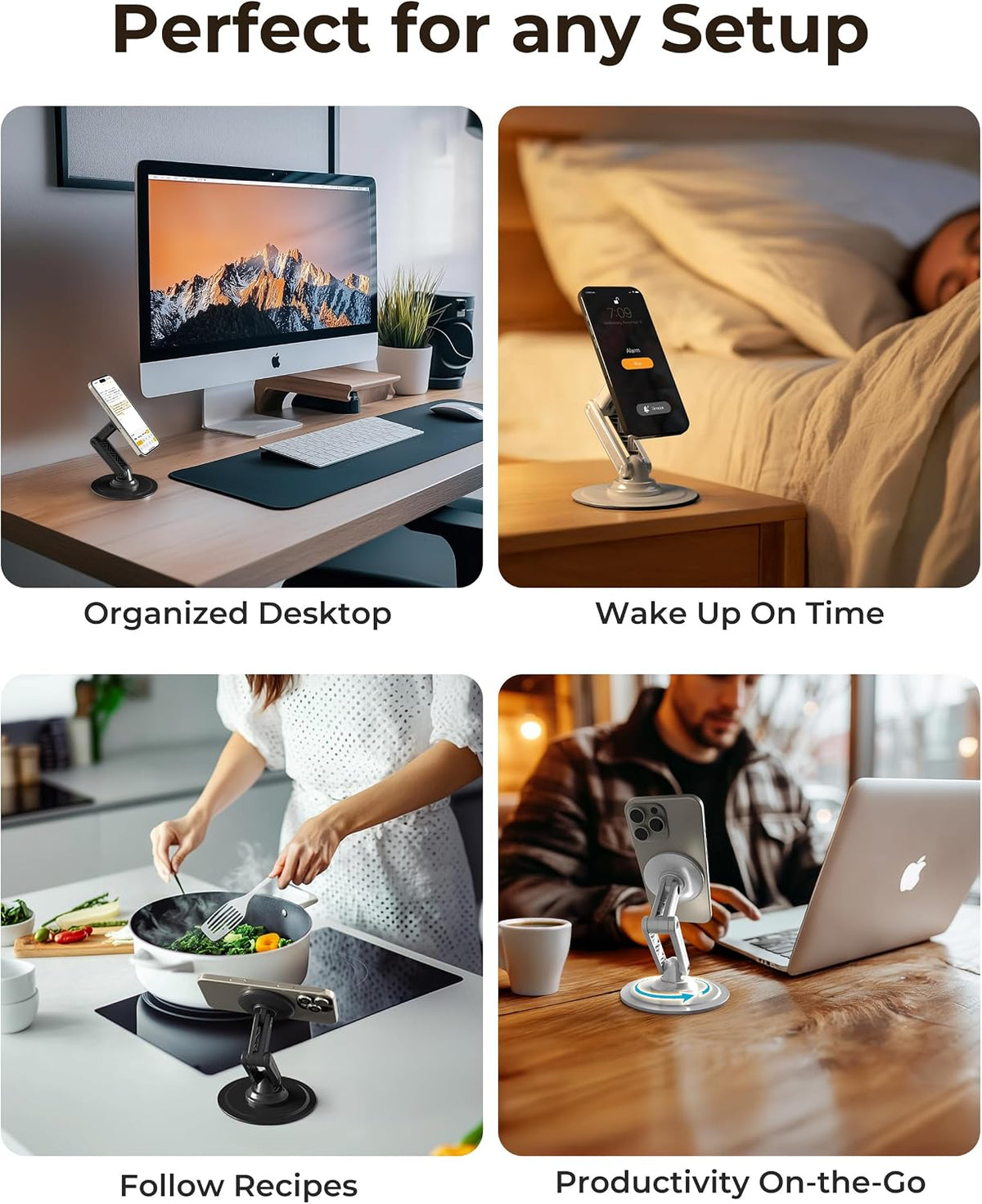 COOPER Mag360 Magnetic Phone Stand for Desk, MagSafe Stand, iPhone 18 Pro