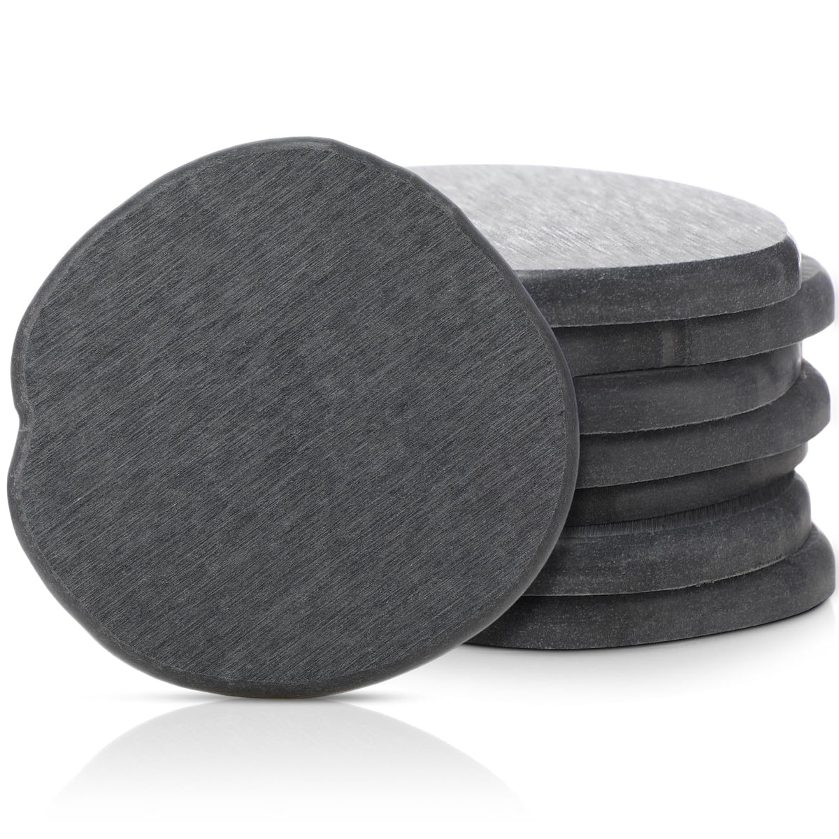 Diatomaceous Earth Coasters Set of 4,Cool Absorbent Quick-Dry Drink Coasters for Desks, Cute Modern Stone Design with Stylish White Aesthetic (4, White)