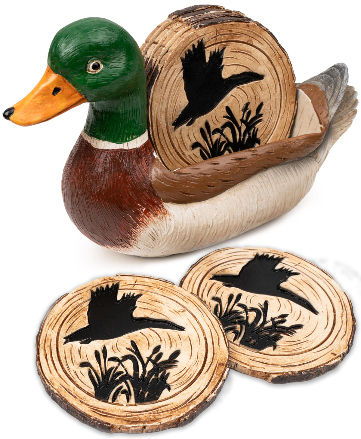 Whiskey Barrel Coasters Set of 6 - Bar Coasters & Whiskey Gifts for Men