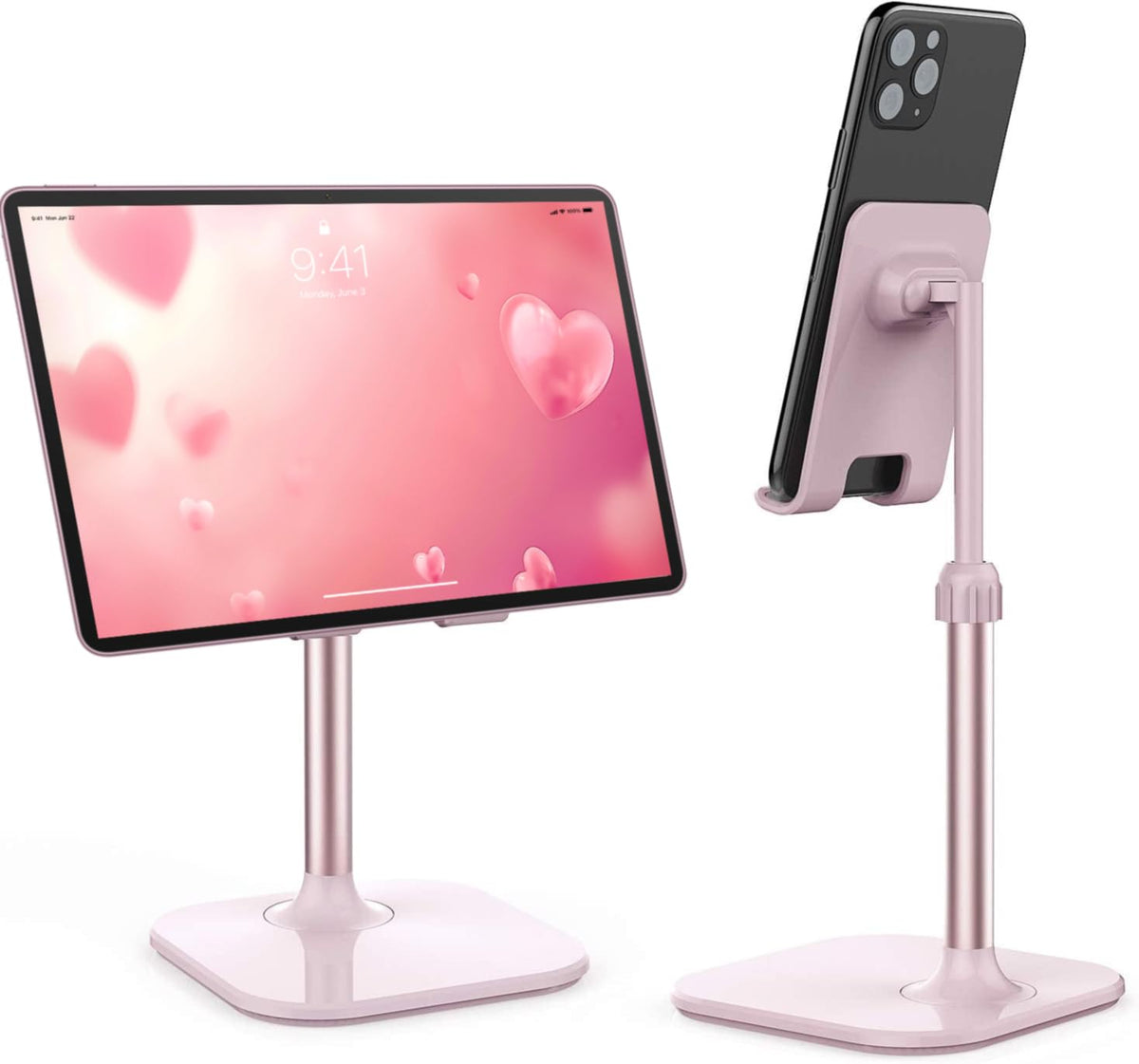 Doboli Cell Phone Stand, Phone Stand for Desk, Phone Holder Stand Compatible with iPhone and All Mobile Phones Tablet, Gifts for Adults Women Men Mom Wife, Black