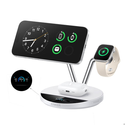 Anker Prime 3-in-1 Qi2.2 MagSafe Compatible 25W Wireless Charging Station