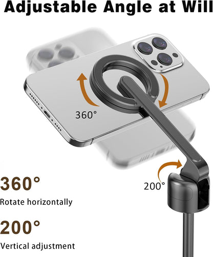 TONEOF 68" Magnetic Aluminum Phone Tripod Selfie Stick for iPhone & Android