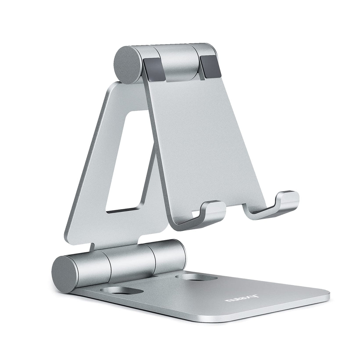 Nulaxy Full Aluminum Dual Folding Cell Phone Stand for Desk, Rose Gold