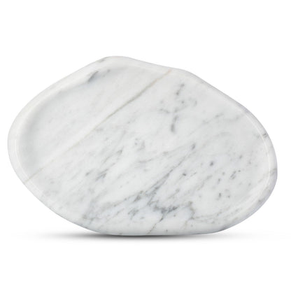 Koville Luxurious Natural Marble Vanity Tray, Cloud Shape Serving Stone Key Tray for Home Decor, 10" x 7" Marble Storage Trays for Bathroom, Stone Plate Holder for Perfume, Candle and Jewelry
