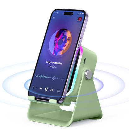 Induction Speaker with Phone Stand 5 in 1 Wireless Bluetooth Audio Black