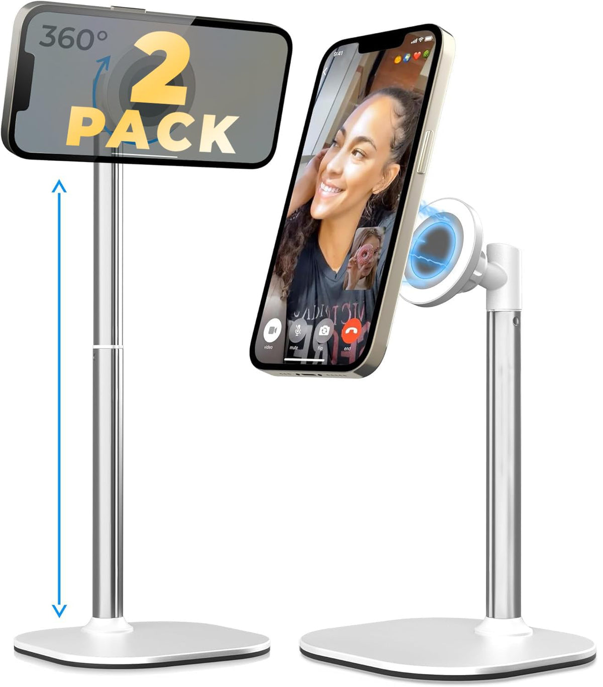 COOPER MagStand Magnetic Phone Stand for Desk, MagSafe Tripod iPhone 18 Pro