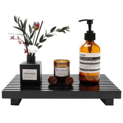 Acacia Wood Riser for Bathroom Counter Tray Decor Kitchen Sink Soap Dish
