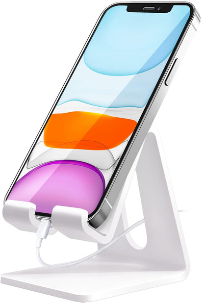 Crpich Acrylic Cell Phone Stand, Portable Clear Phone Stand for Desk, Compatible with Phone16 15 14 13 Pro Max Mini 12 11 Plus SE, Switch, Android Smartphone, Pad, Tablet, Desk Accessories