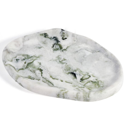 Koville Luxurious Natural Marble Vanity Tray, Cloud Shape Serving Stone Key Tray for Home Decor, 10" x 7" Marble Storage Trays for Bathroom, Stone Plate Holder for Perfume, Candle and Jewelry