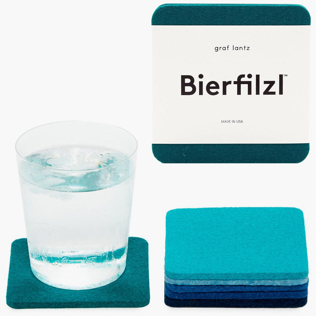 Graf Lantz - Bierfilzl Merino Wool Round Coasters Set of 4 - Charcoal (4" Circles) - Absorbs 30% of Weight - German Wool - Heat Resistant, Sustainable, & Reusable - Home Decor & Coffee Table Decor