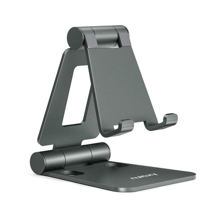 Nulaxy Full Aluminum Dual Folding Cell Phone Stand for Desk, Gold