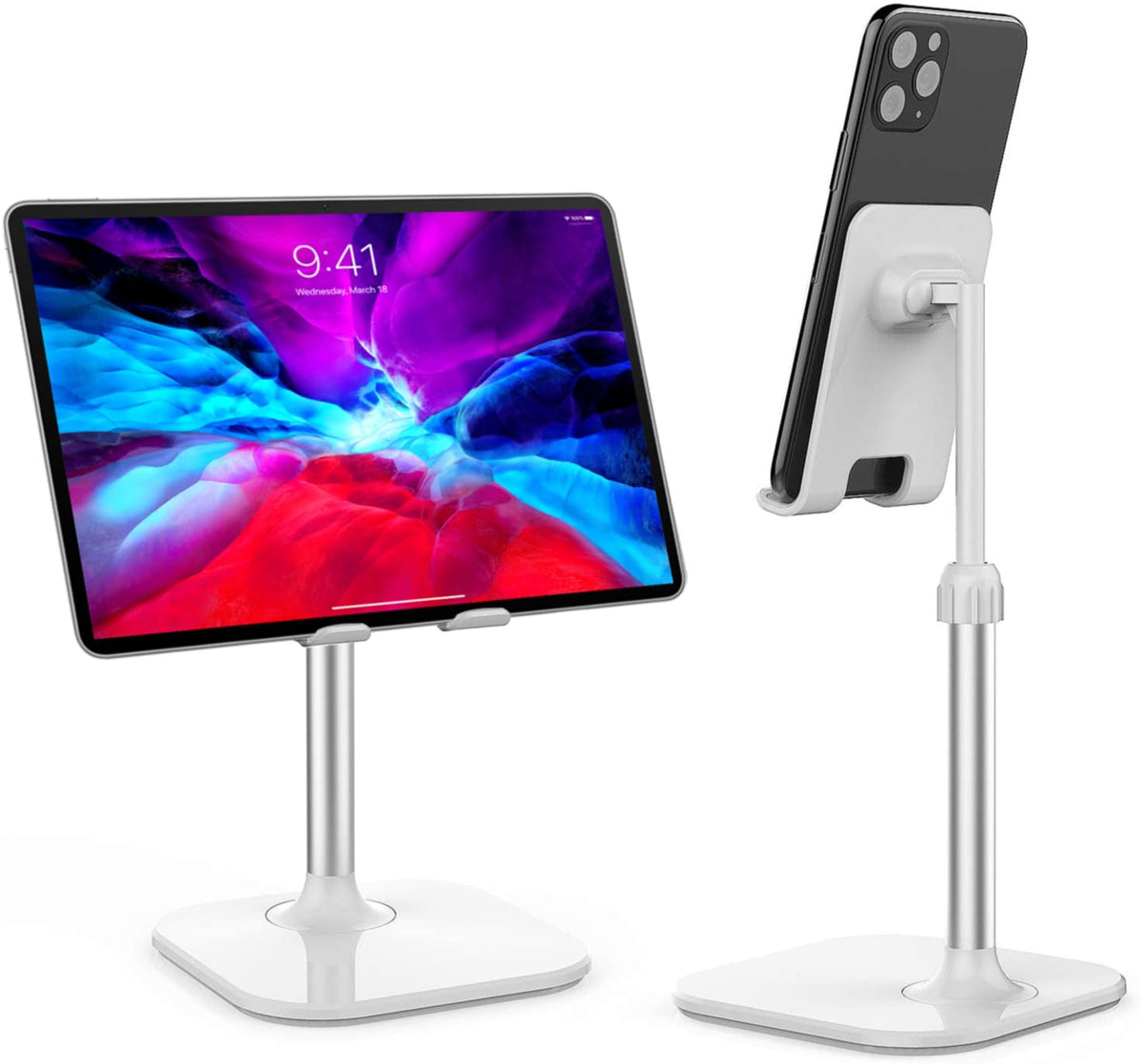 Doboli Cell Phone Stand, Phone Stand for Desk, Phone Holder Stand Compatible with iPhone and All Mobile Phones Tablet, Gifts for Adults Women Men Mom Wife, Black