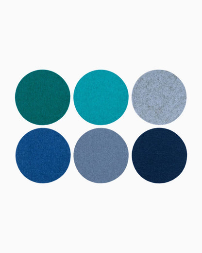 Graf Lantz - Bierfilzl Merino Wool Round Coasters Set of 4 - Charcoal (4" Circles) - Absorbs 30% of Weight - German Wool - Heat Resistant, Sustainable, & Reusable - Home Decor & Coffee Table Decor