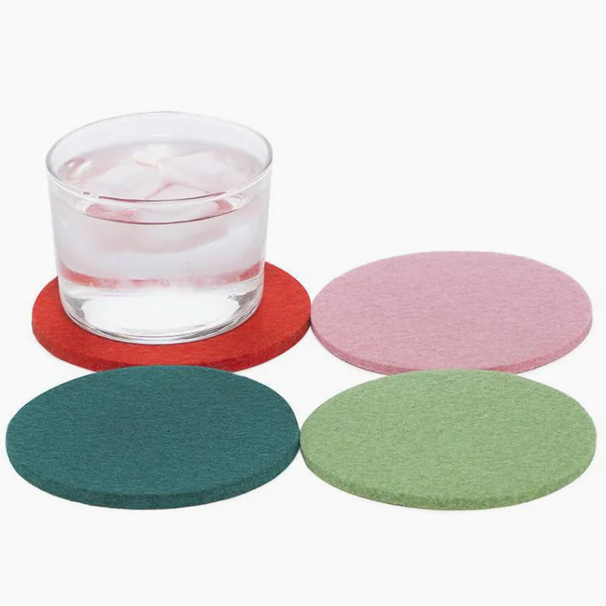 Graf Lantz - Bierfilzl Merino Wool Round Coasters Set of 4 - Charcoal (4" Circles) - Absorbs 30% of Weight - German Wool - Heat Resistant, Sustainable, & Reusable - Home Decor & Coffee Table Decor
