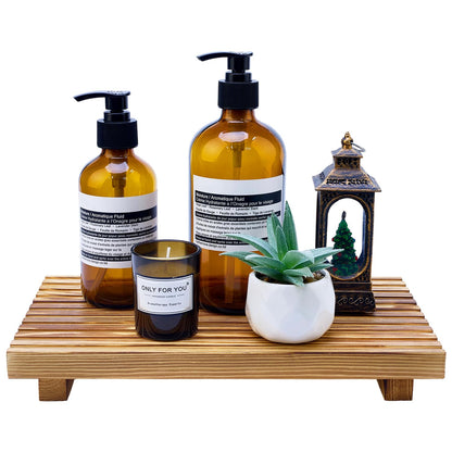 Acacia Wood Riser for Bathroom Counter Tray Decor Kitchen Sink Soap Dish