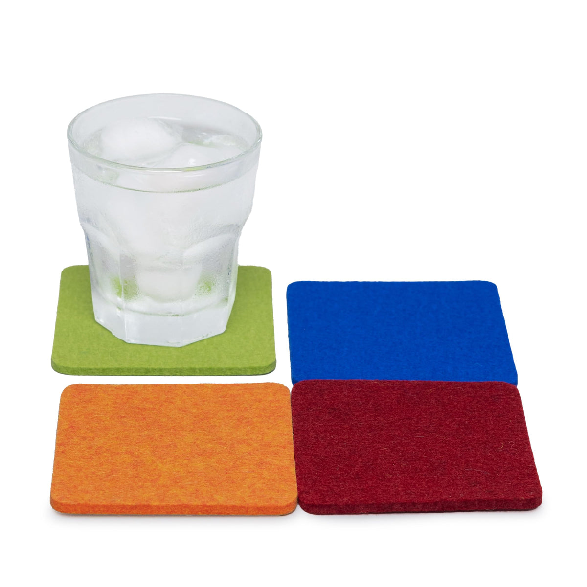 Graf Lantz - Bierfilzl Merino Wool Round Coasters Set of 4 - Charcoal (4" Circles) - Absorbs 30% of Weight - German Wool - Heat Resistant, Sustainable, & Reusable - Home Decor & Coffee Table Decor