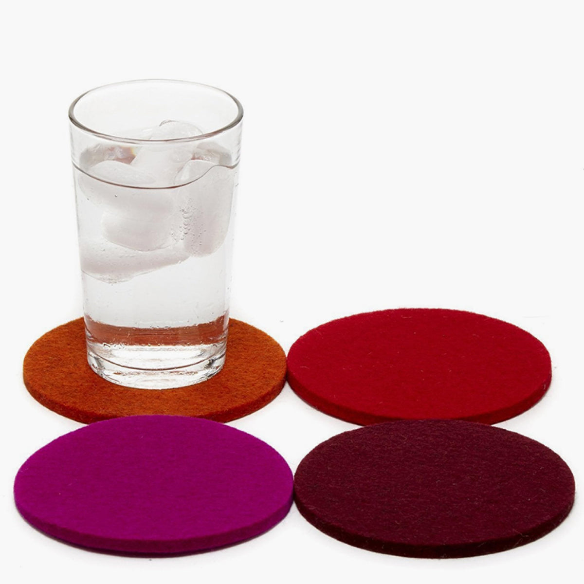 Graf Lantz - Bierfilzl Merino Wool Round Coasters Set of 4 - Charcoal (4" Circles) - Absorbs 30% of Weight - German Wool - Heat Resistant, Sustainable, & Reusable - Home Decor & Coffee Table Decor