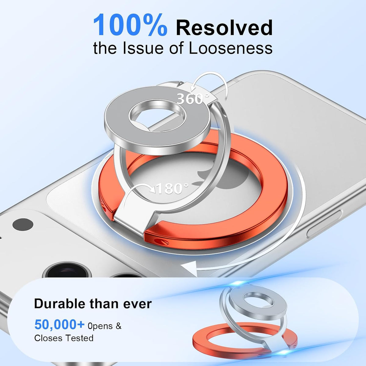 MagSafe Phone Grip Holder Dual-Sided Magnetic Finger Ring Stand for iPhone
