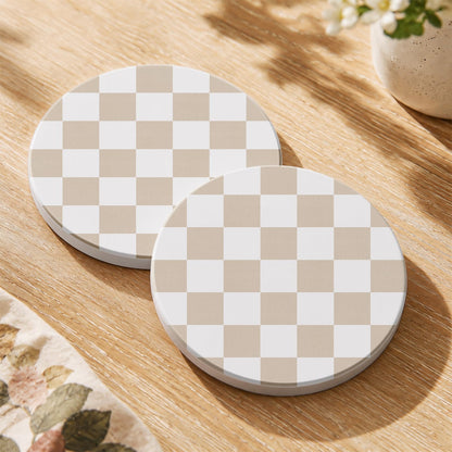 Oqplog 2 Pack Ceramic Absorbent Drink Coasters for Women