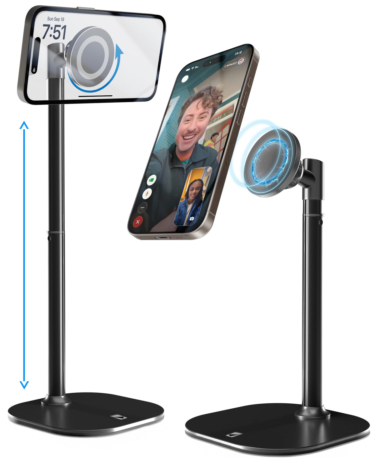 COOPER MagStand Magnetic Phone Stand for Desk, MagSafe Tripod iPhone 18 Pro