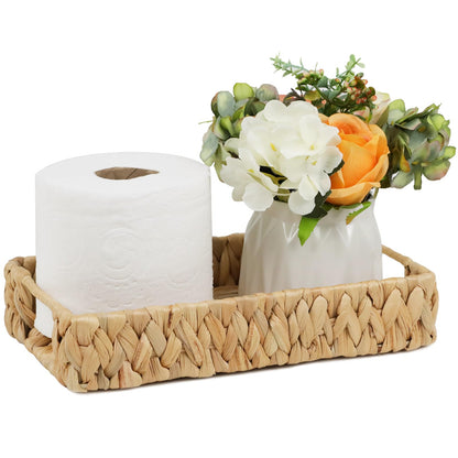 Water Hyacinth Bathroom Vanity Tray, 10 Inch
