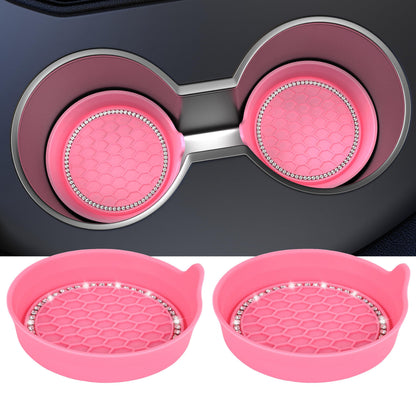 Amooca 4-Pack Car Cup Holder Coaster Bling Crystal Rhinestone Car Interior