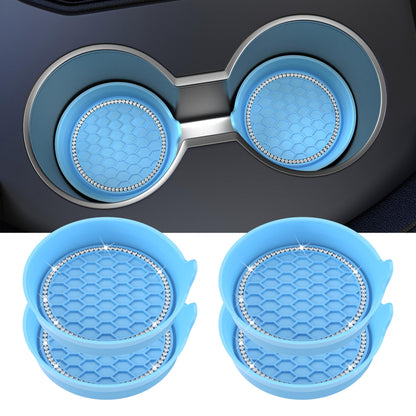 Amooca 4-Pack Car Cup Holder Coaster Bling Crystal Rhinestone Car Interior