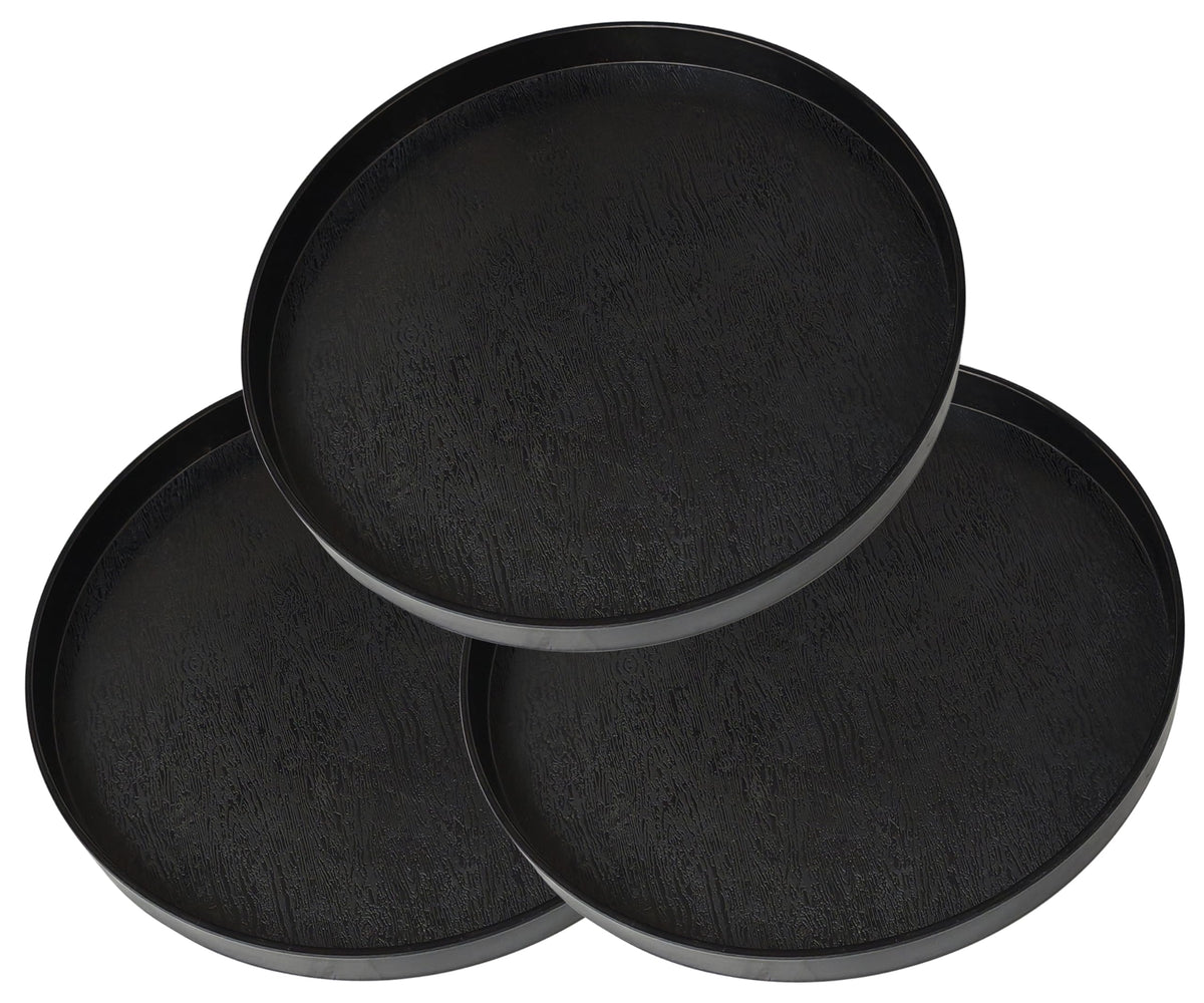 White Round Small Mini Tray (6.5 inch), Hard Plastic Circular Tray