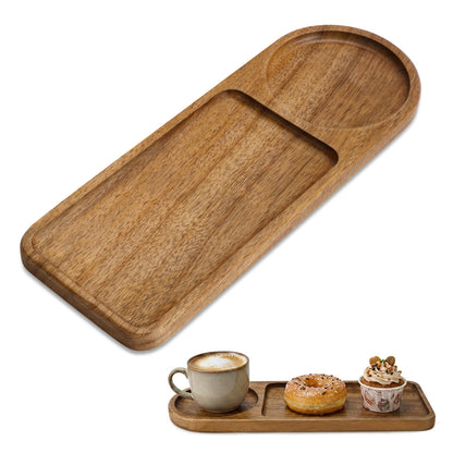 Small Wooden Tray | Acacia Wood Serving Tray Platter Mini Vanity Tray Decor