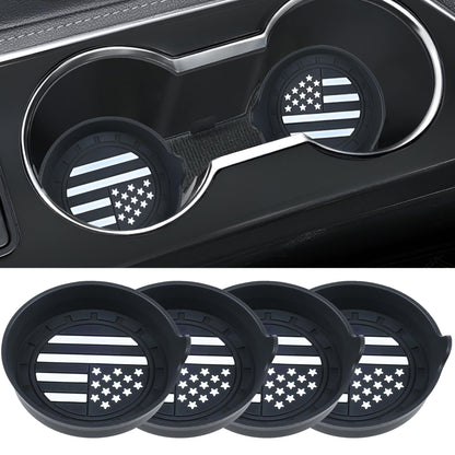 Amooca 4-Pack Car Cup Holder Coaster Bling Crystal Rhinestone Car Interior
