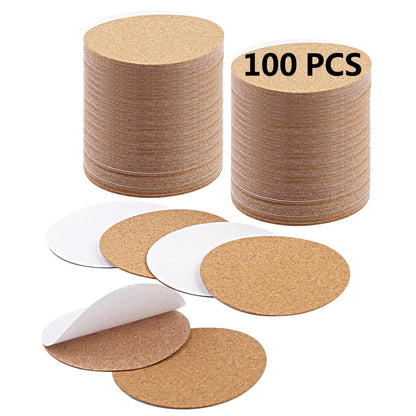 60 PCS self Adhesive Cork for Coasters Bulk,4 inches Coaster Bottoms self Adhesive,Round Coaster Backing with self Adhesive,DIY Crafts Drinks Cork Coasters