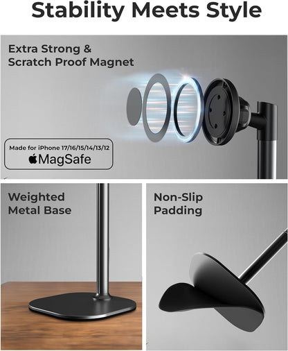 COOPER MagStand Magnetic Phone Stand for Desk, MagSafe Tripod iPhone 18 Pro