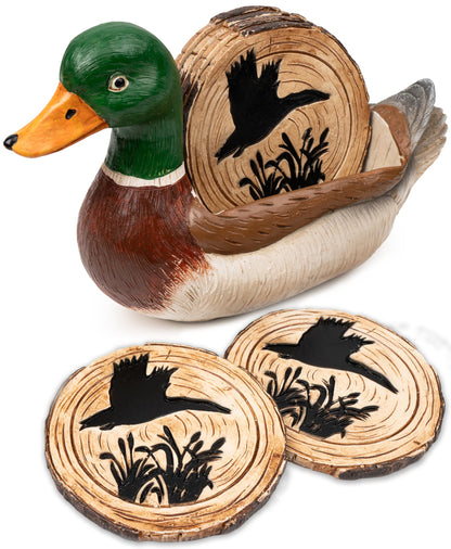 Whiskey Barrel Coasters Set of 6 - Bar Coasters & Whiskey Gifts for Men